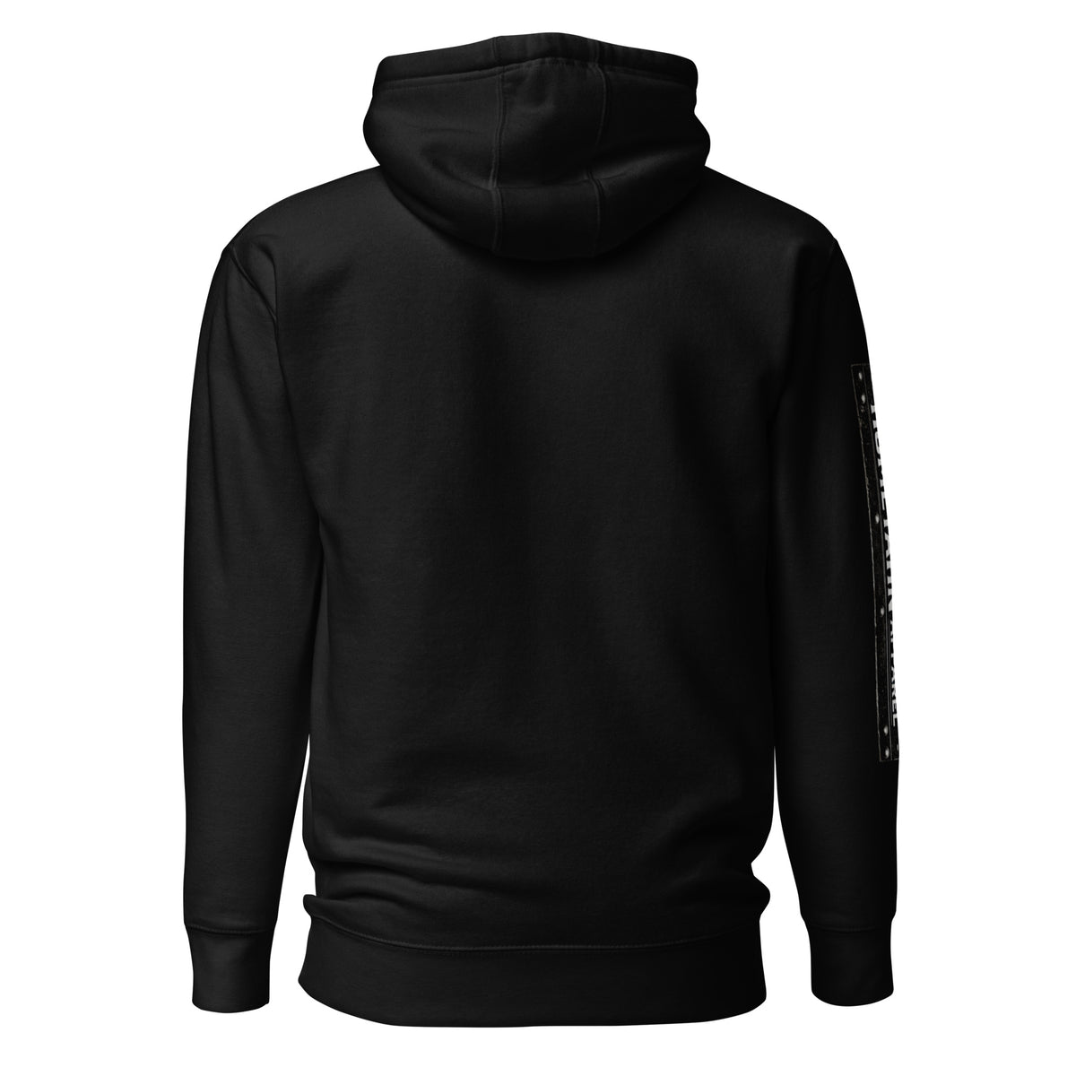 Black hoodie from the back