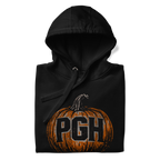 Folded PGH Pumpkin Design on Black hoodie
